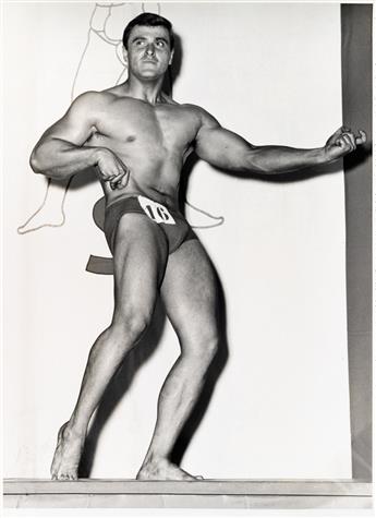 (BODYBUILDING) A bound volume with approximately 75 photographs from Studio Arax centering around the figure Odile Bennézon.